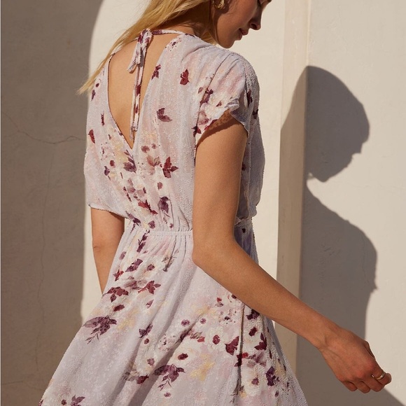 Lovestitch Floral Boho handkerchief hem Romantic Floral Maxi Dress NWT large - Picture 4 of 9